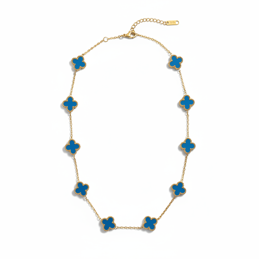 Blauwe Klaver Ketting