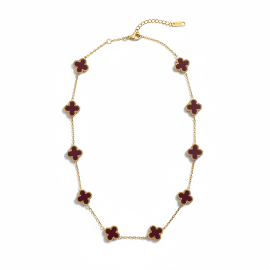 Bordeaux Klaver Ketting