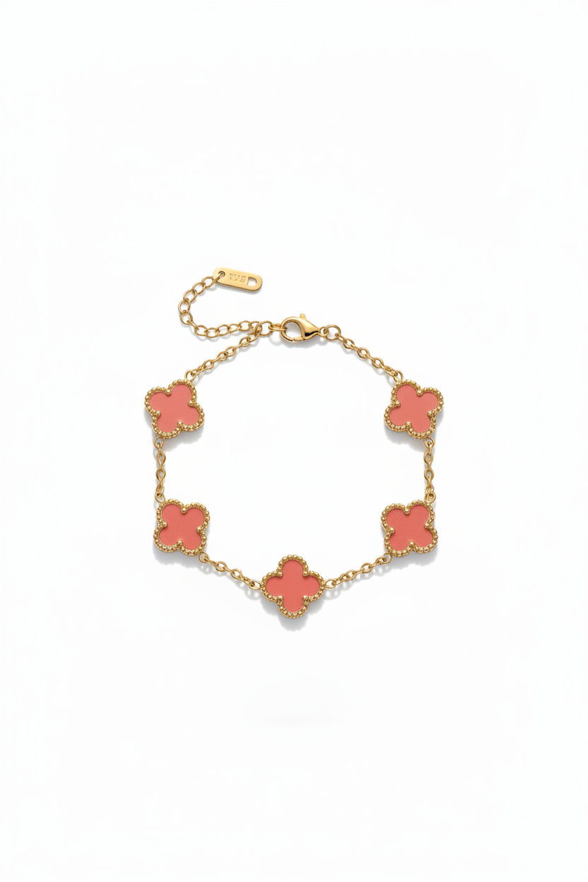 Roze klaver armband