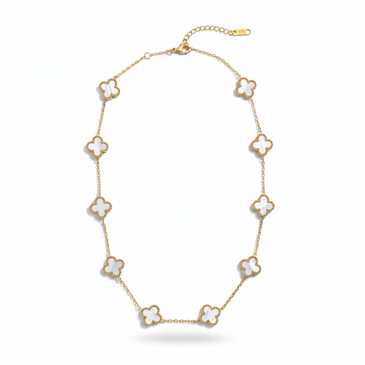 Witte Klaver Ketting